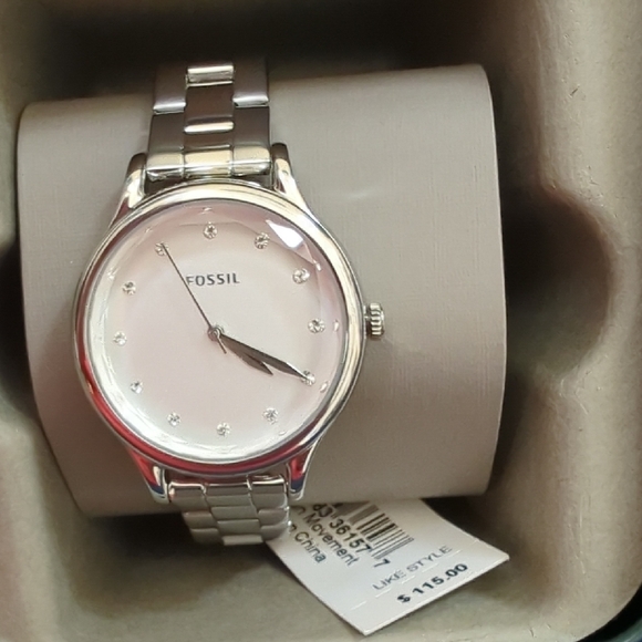 Fossil Women\'s Silver and White Watch